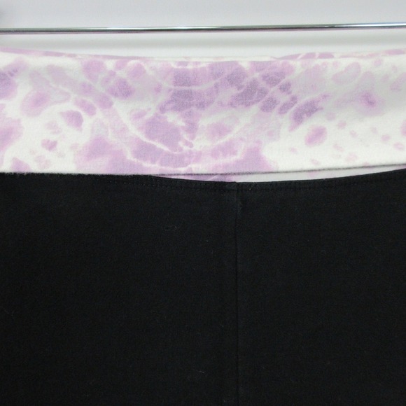 Victoria's Secret Crop Leggings Women L Pink Yoga Pants Fold Over y2k 228 - Picture 7 of 13